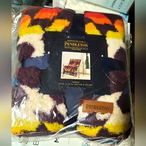 Pendleton Purple Sherpa Fleece Throw